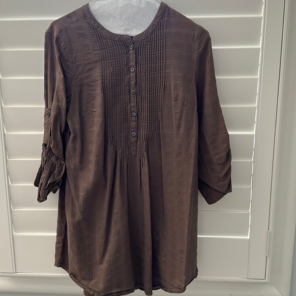 Ann Taylor Loft Taupe Tunic